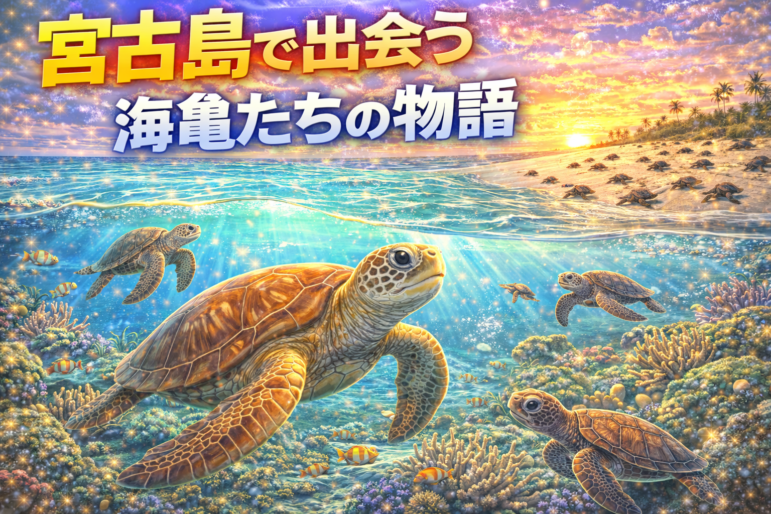 宮古島で出会う海亀たちの物語 | みゃーくずみ