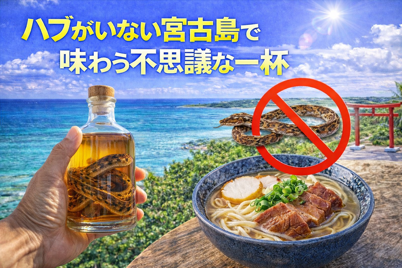 🐍 沖縄で広がる“ハブ酒ブーム”｜ハブがいない宮古島で味わう不思議な